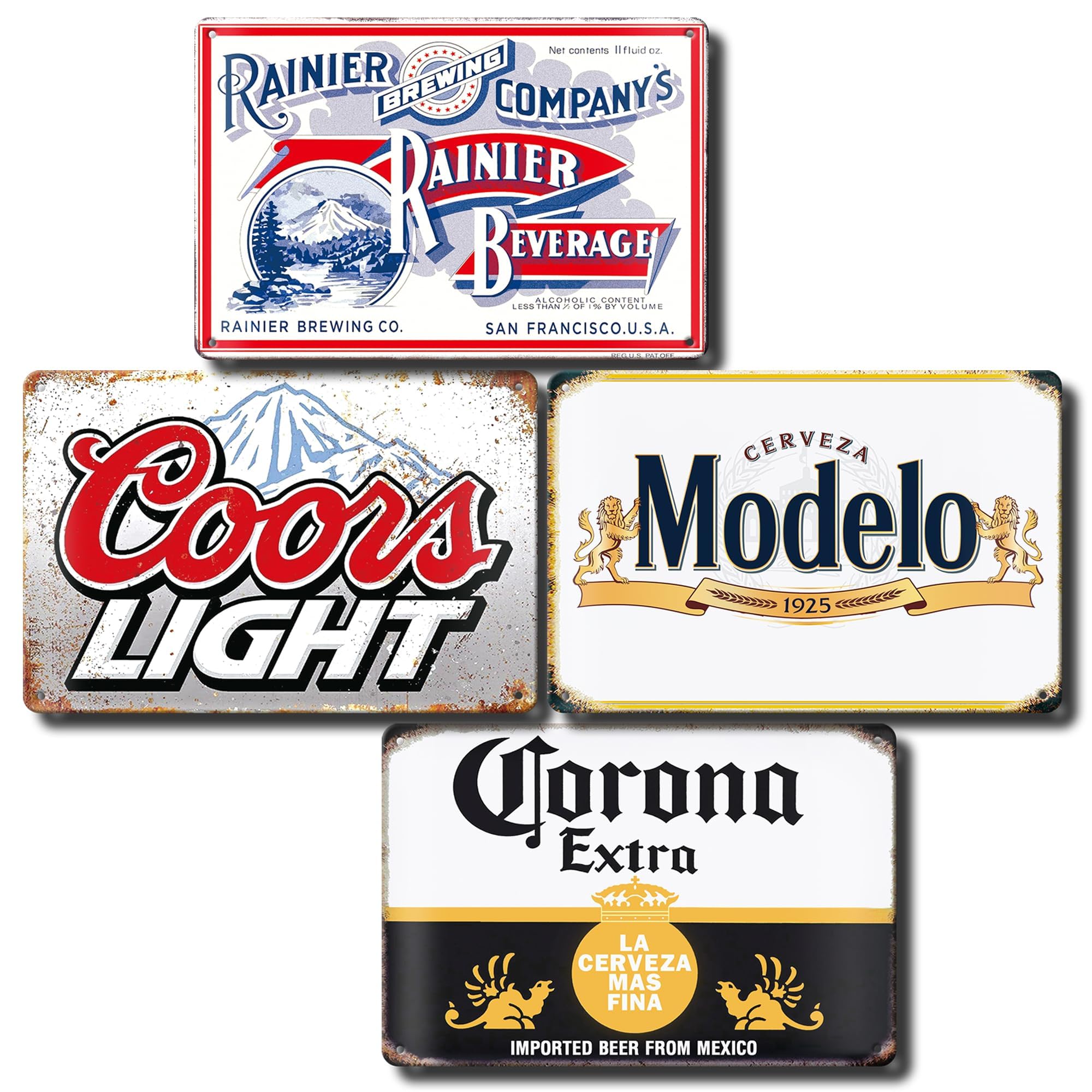Corona Coors Samuel Adams アンティークサインボード Amazon.com: Coors Light Corona Modelo Rainier Beer Signs Man Cave